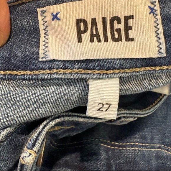 PAIGE Hoxton Slim Skinny Classic Fringe Denim Jeans Wmn’s Sz 27 - Picture 10 of 11